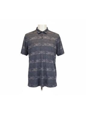 TravisMathew Men's Polo Shirt XL Blue Patterned